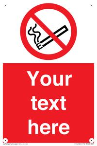 Custom No E-cigarettes / Vaping Sign